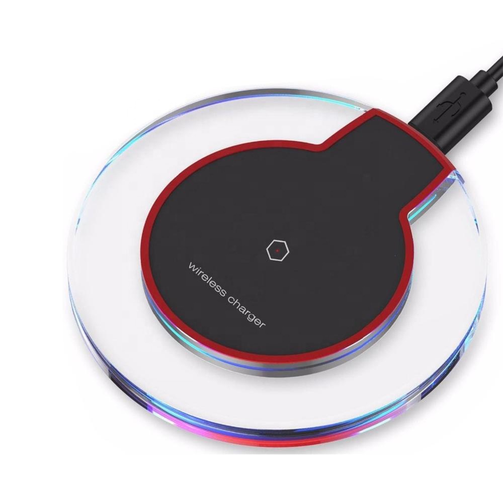 K9 Universal Crystal Qi Wireless Charger With LED Light Mobile Phone Wireless Charging