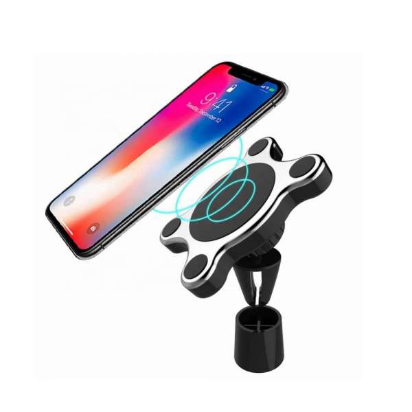 Fast Charging Magnetic Car Wireless Charger for Iphone X 8 Plus Samsung Magnetic Adsorption Car Wireless Charger 5W 7.5W 10W